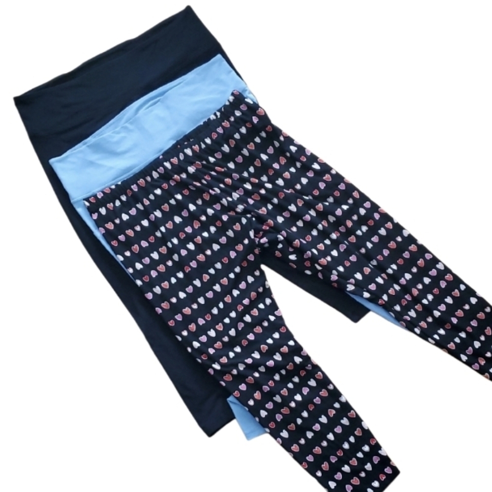 Womans‎ 2X Leggings - Celebrate Together Heart, Old Navy Blue, Sonoma Black
